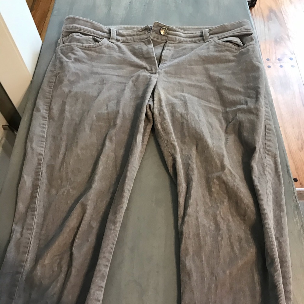 Corduroy gray Brooks Brothers Ankle Pants